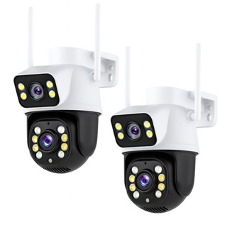 Kit 2 Cameras Externa Ip Wi-Fi Ptz 8mp Segurança Dupla 360 Rotativa Prova D’água C/ Visao Noturna Nf em Oferta na Shopee