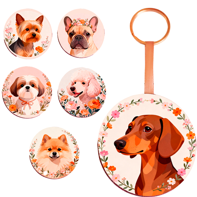 Chaveiro de Cachorro Raças: Dachshund Salsicha Shih Tzu Buldogue bulldog Poodle Spitz Alemão Yorkshire Lulu Pug Sintzu em Oferta na Shopee