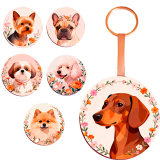 Chaveiro de Cachorro Raças: Dachshund Salsicha Shih Tzu Buldogue bulldog Poodle Spitz Alemão Yorkshire Lulu Pug Sintzu em Oferta na Shopee