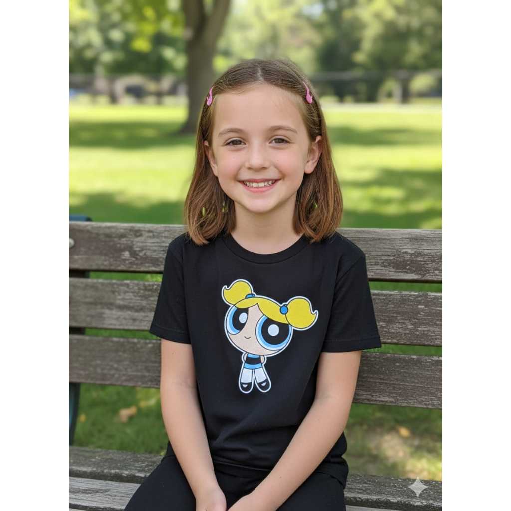 Camiseta infantil menina menino meninas super poderosas lindinha florzinha docinho estrelinha a4