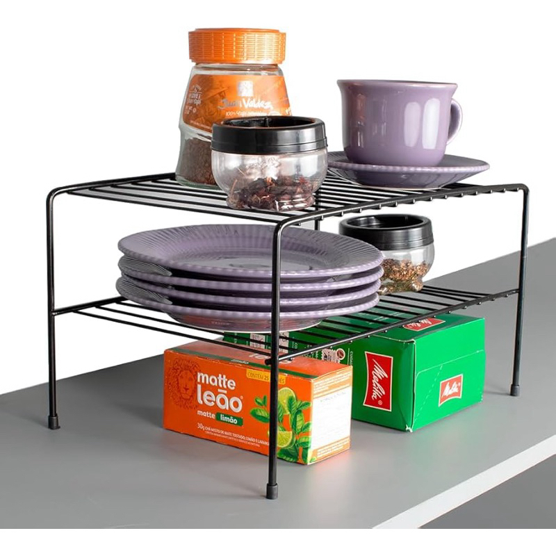 Organizador De Pratos Aramado Suporte Armário Cozinha Aço Reforçado em Oferta na Shopee