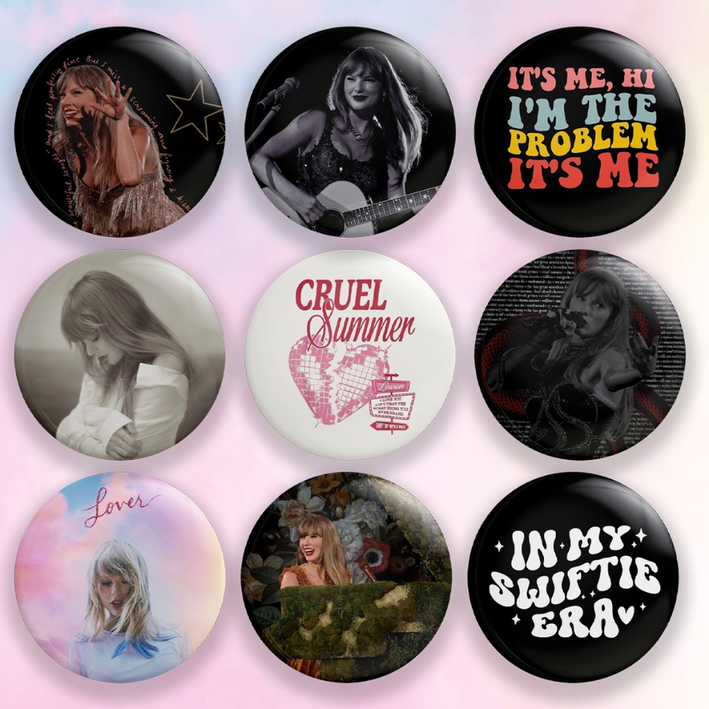 Kit Bottons Personalizados Taylor Swift | Música | Monte o Seu Kit | Mescle Temas em Oferta na Shopee