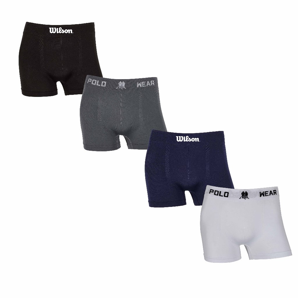 Kit 2 ou 4 cuecas boxer Polo Wear e Wilson Microfibra Original Sortidas