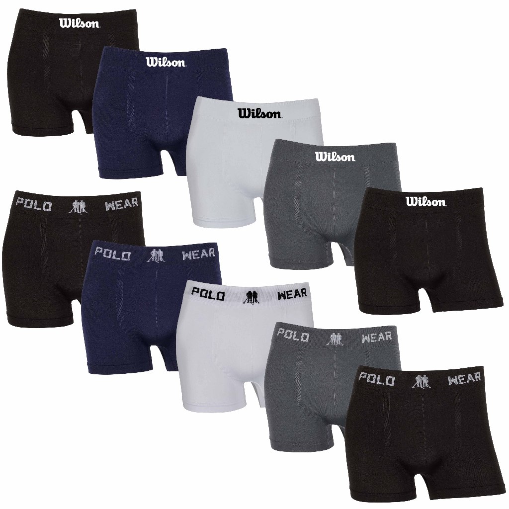 Kit 10 Cuecas Masculinas Boxer Microfibra Polo Wear Sortido: Onde Comprar | BuscaProdutos