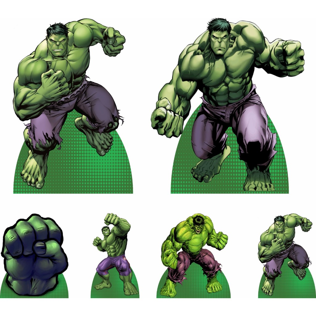 Kit Decorativo de displays de festas em mdf DECORAÇÃO HULK
