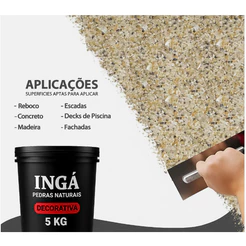 REVESTIMENTO PEDRAS NATURAIS 5KG P/PAREDES PISOS ESCADAS DECKS REBOCO FACHADAS REBOCO