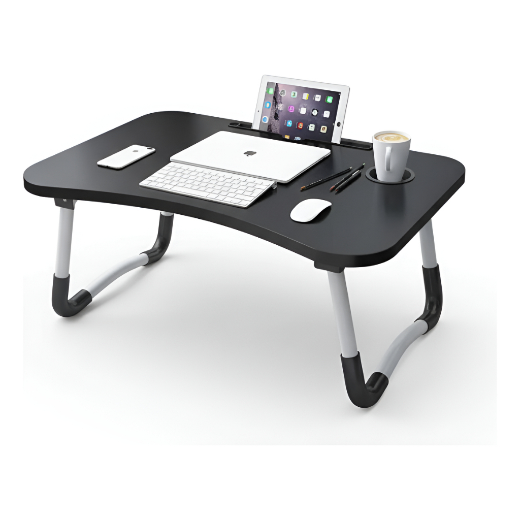 Mesa Dobrável Portátil P/ Notebook Tablet Home Office Cama Sofá Refeição Estudo Mesinha Multiuso Apoio Escrita
