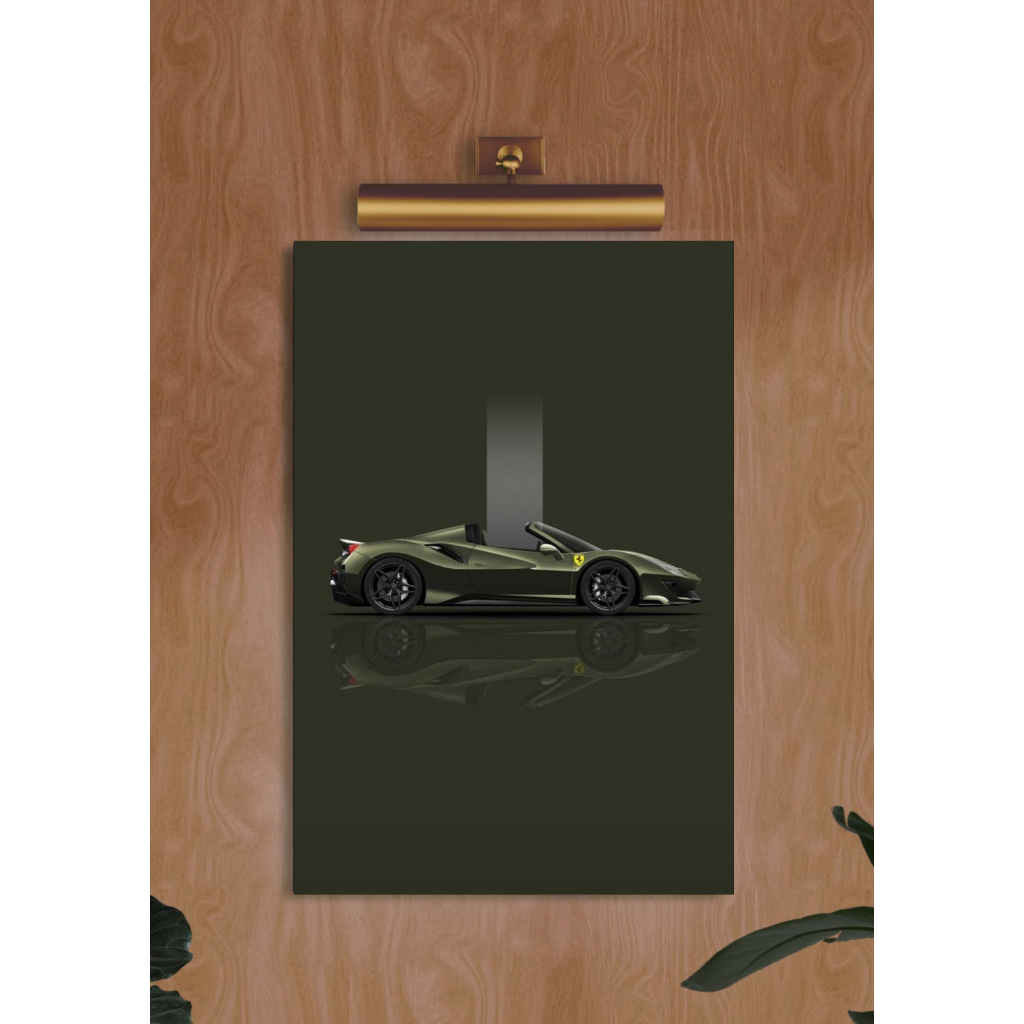 Quadro Placa decorativa carros automobilismo Ferrari porsche Lamborghini BMW Moderna Elegante 0139