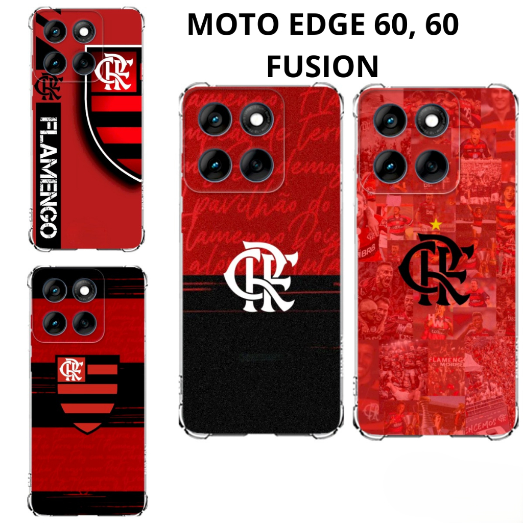 MOTO EDGE 60, EDGE 60 FUSION Capa Inspirada Mengão:Rubro Negro Capinha Case TPU Estampa Flamengo Motorola