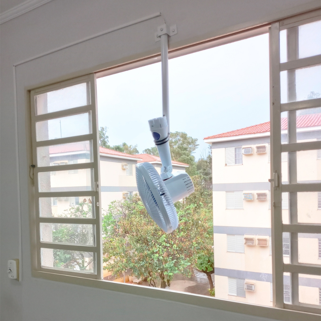 Suporte para Instalar Ventilador de Mesa na Parede e Janela - Compacto ABL