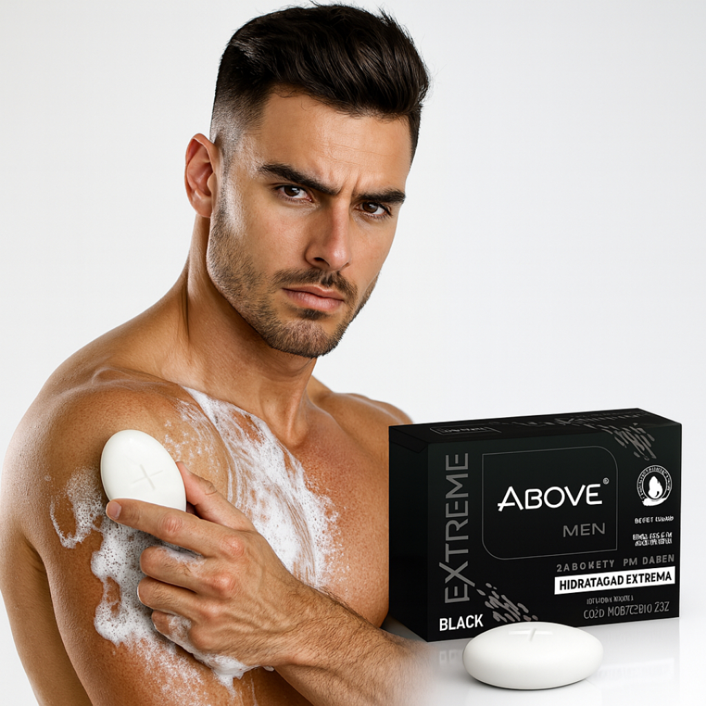 Sabonete Masculino Above Extreme Black Hidratação com Óleos Vegetais