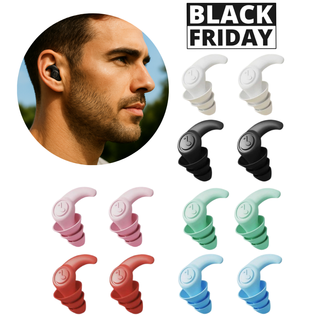 Tampão Ouvido Par 3 Camadas Antiruído Plug Dormir Natação Estudos Trabalho Protetor Auricular