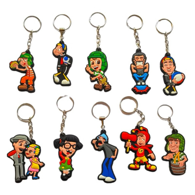 Chaveiros Emborrachados Geek Nerd Turma Do Chaves Madruga Florinda Kiko Chaves Chapolin Alta Qualida...