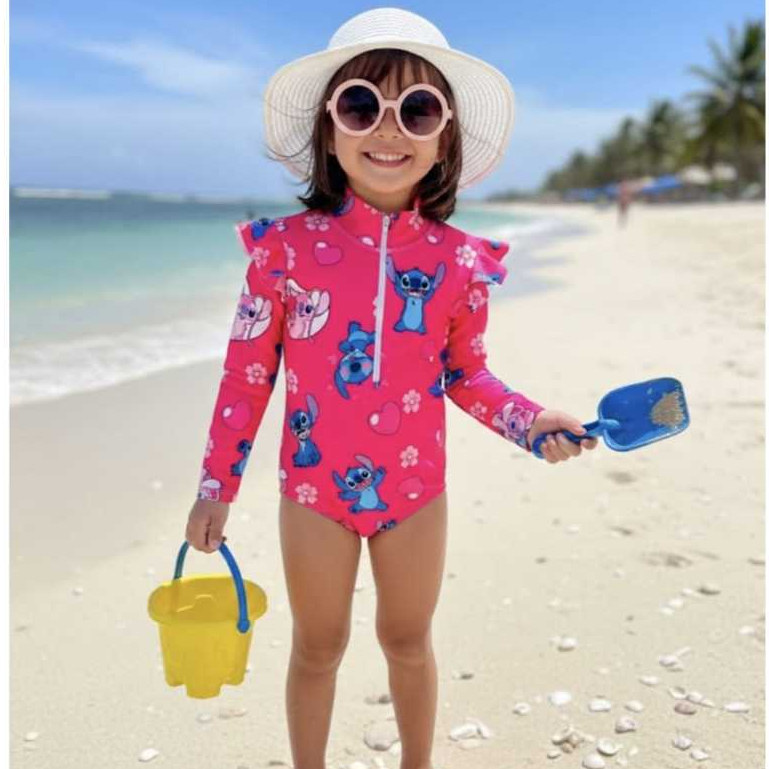 Maio Manga longa com ziper e babado Concha em Oferta na Shopee