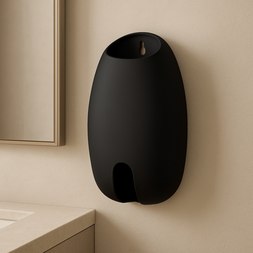 Dispenser Parede Sacolas Preto | Branco Porta Sacolas Puxa Saco Casa e Cozinha