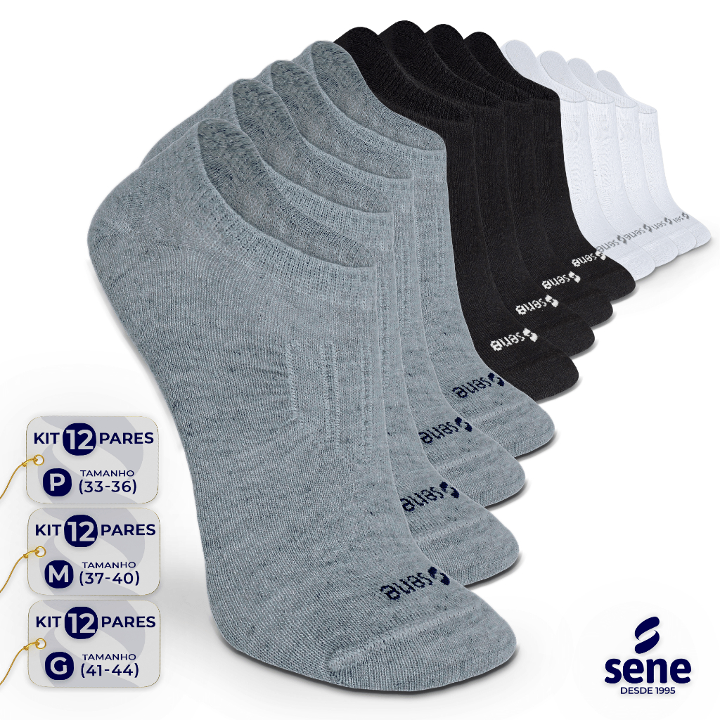 Kit Pares De Meias Soquete Masculina Feminina Algodão Meia Sapatilha Unissex em Oferta na Shopee