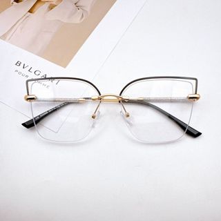 Armação De Óculos Feminino metal Gatinha Semi Aro Modelo/Novo/Moda em Oferta na Shopee