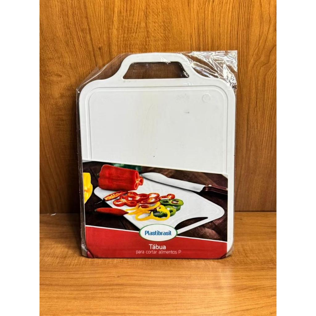 Imagem Kit 2 ou 1 Tábuas de Corte Carne Churrasco Cozinha PVC Branca Higiênica Resistente Profissional leve fácil de guardar