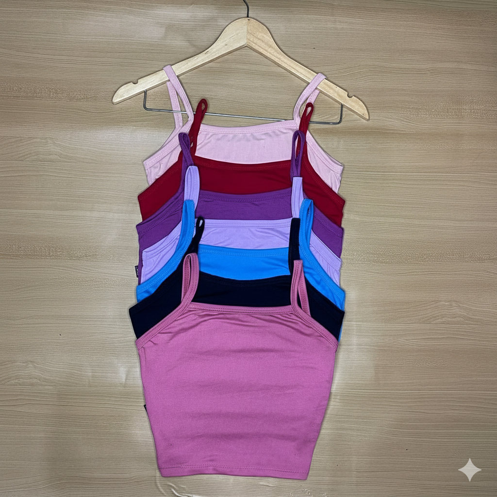 Kit 5 Blusa Feminina Cropped Feminino Regata Alcinha Em Malha Suede