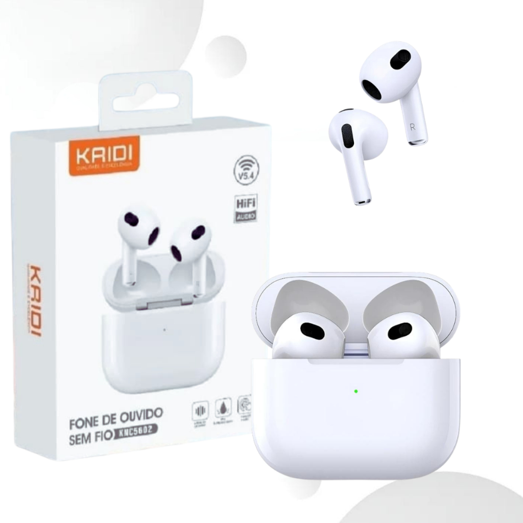Fone de Ouvido Sem Fio Kaidi Knc5602 Bluetooth V5 4 TWS Original em Oferta na Shopee