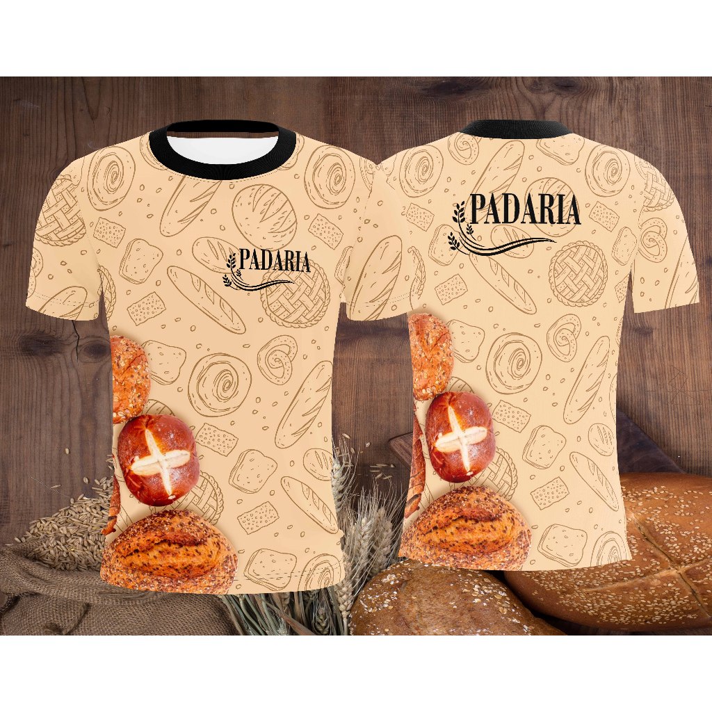 Camisa padaria uniforme para trabalho Blusa Camiseta PROFISSÃO PADARIA