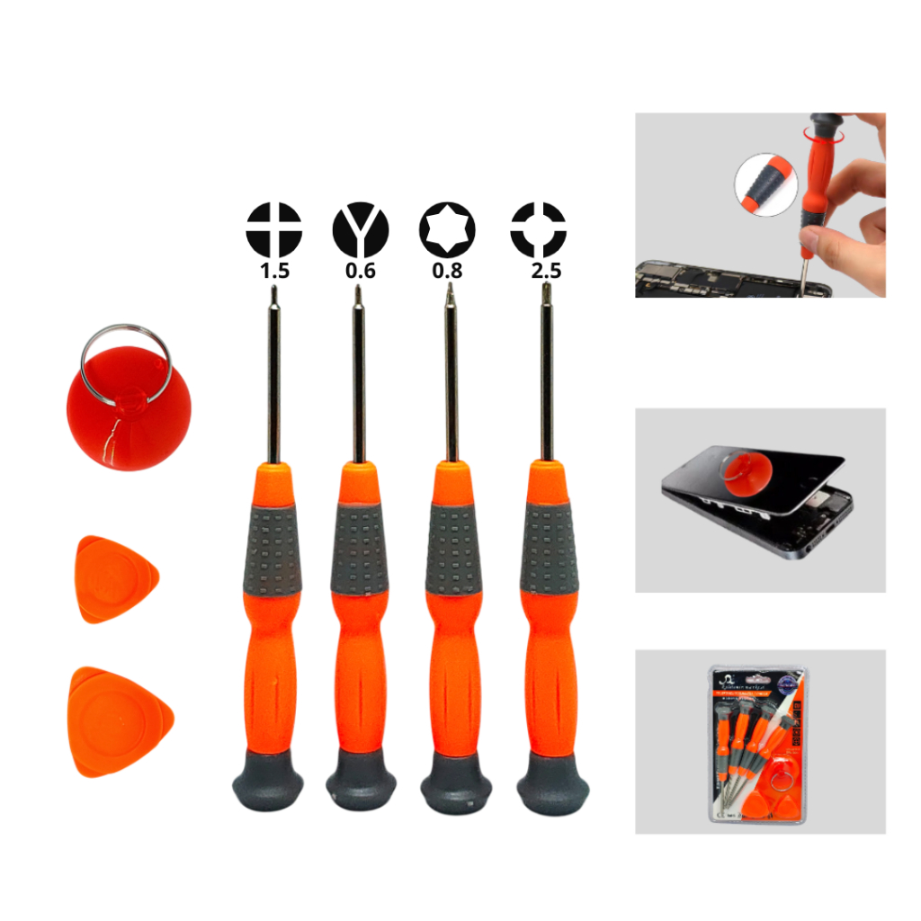 Kit Chave 7 Em 1 Para Iphone  Para Manutenção De Celulares Chaves De Precisão