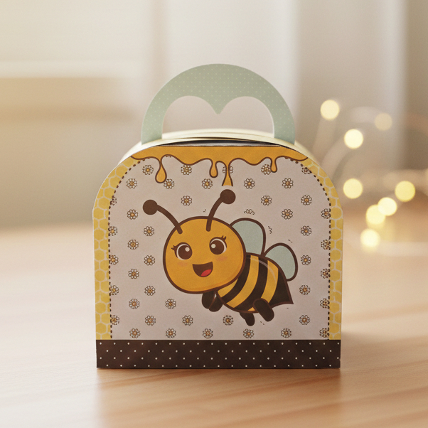 Caixa Maletinha Abelhinha | Caixinhas Personalizadas Kit Festa Aniversário Lembrancinhas Mimos | PEGUE E MONTE