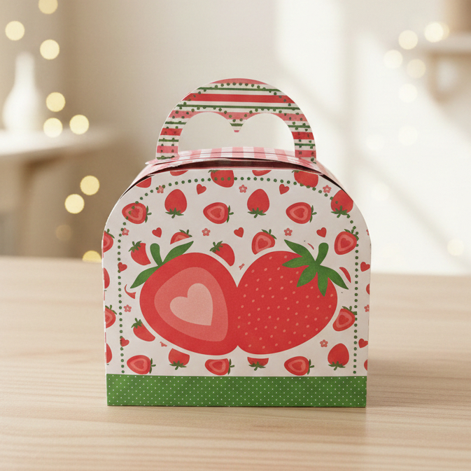 Caixa Maletinha Morango do Amor | Caixinhas Personalizadas Kit Festa Aniversário Lembrancinhas Mimos | PEGUE E MONTE