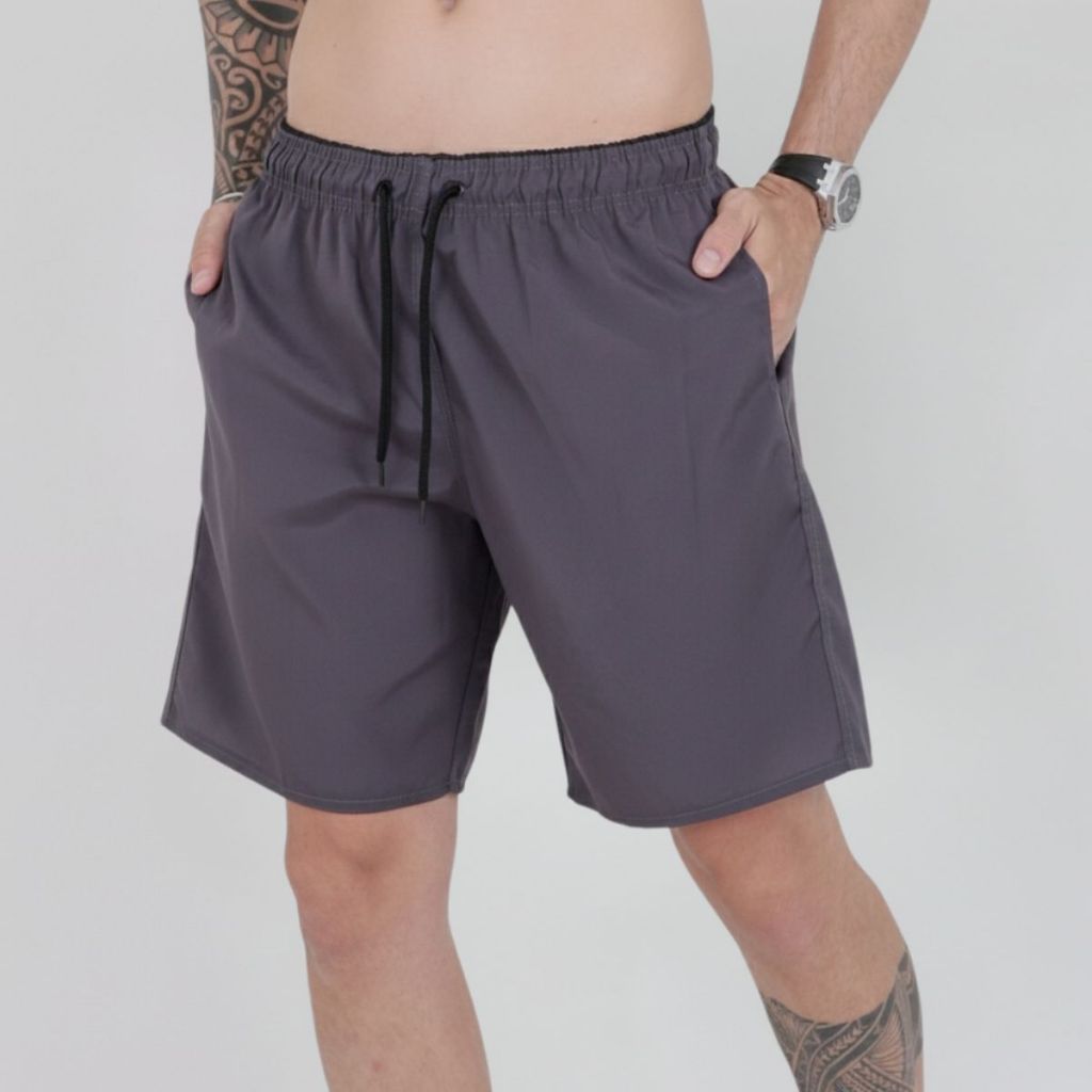 Bermuda Tactel com Elastano Masculina Fitness Treino Corrida Academia Leve Short Street Confortável