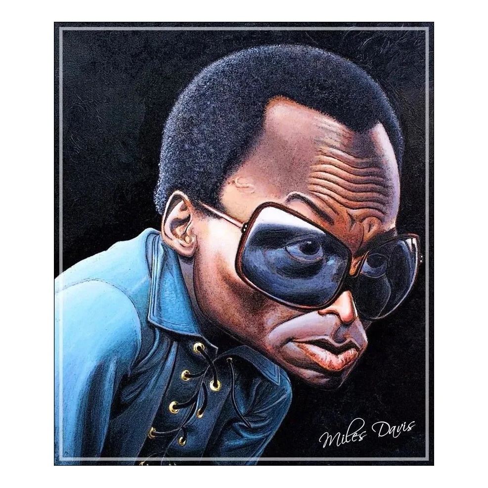 Poster Miles Davis 40x45cm Decoração Jazz Música Bar Pub