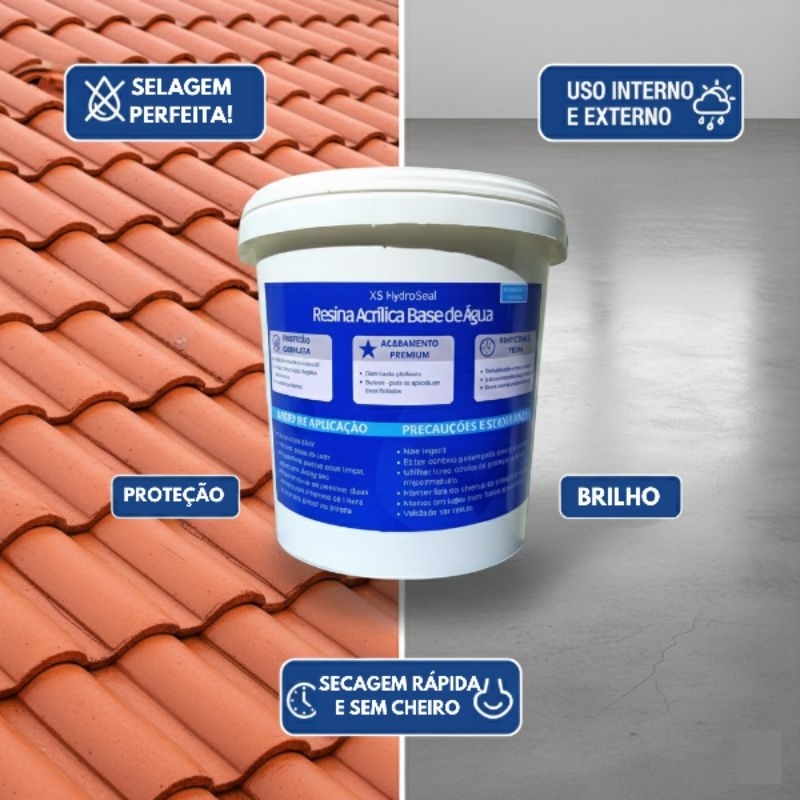 Resina Acrílica multiuso base de água 3,6 litros em Oferta na Shopee