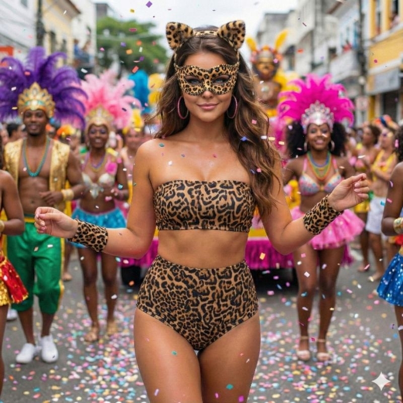 conjunto de carnaval feminino  hot pant metalizado brilhante e personagem com elastano veste 38 ao 44