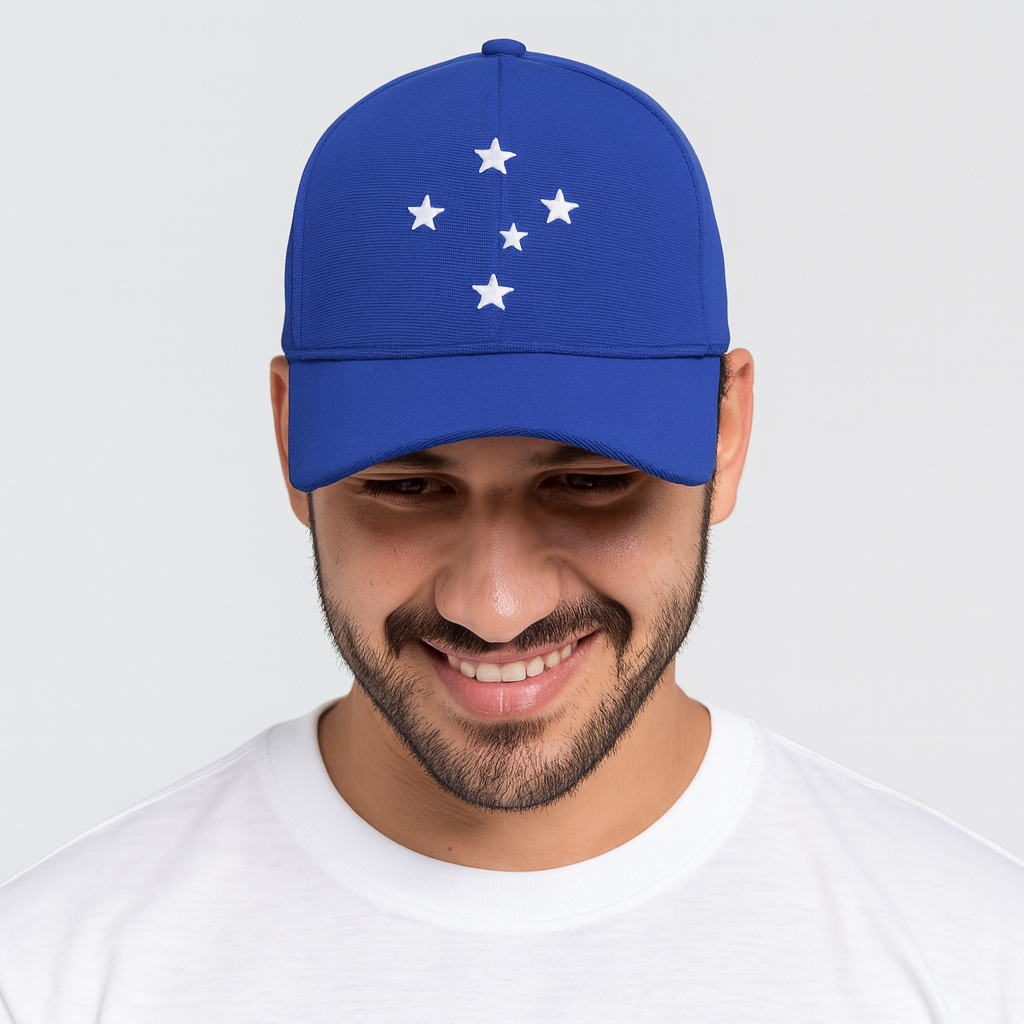 Boné Cabuloso  Bordado Aba Curva Regulagem  - Cruzeiro maior de minas - Cinco Estrelas