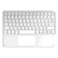 TECLADO TRACKPAD BLUETOOTH WB BRANCO TABLET IPAD E CELULAR