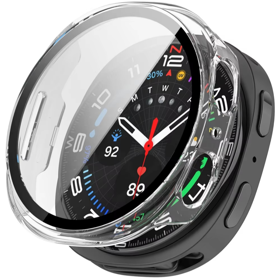 Capa Protetora 360 de Acrílico e Vidro para Galaxy Watch 8 40mm / 44mm