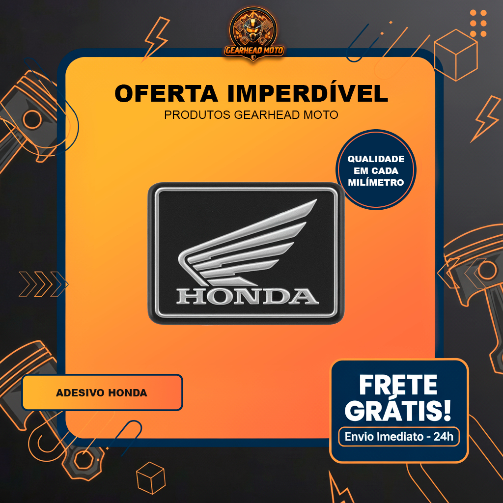 Adesivo Emblema Selo da Honda para cadeado do guidao cg titan start fan 125/ 150 /160 original Honda