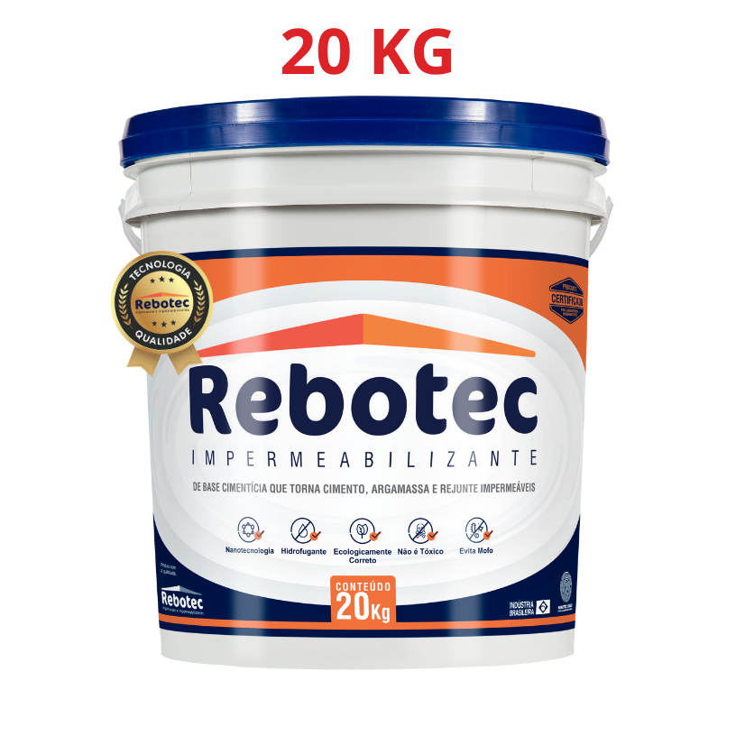 Rebotec Impermeabilizante 20Kg - Original,  Acabe com a umidade e infiltração de vez em Oferta na Shopee