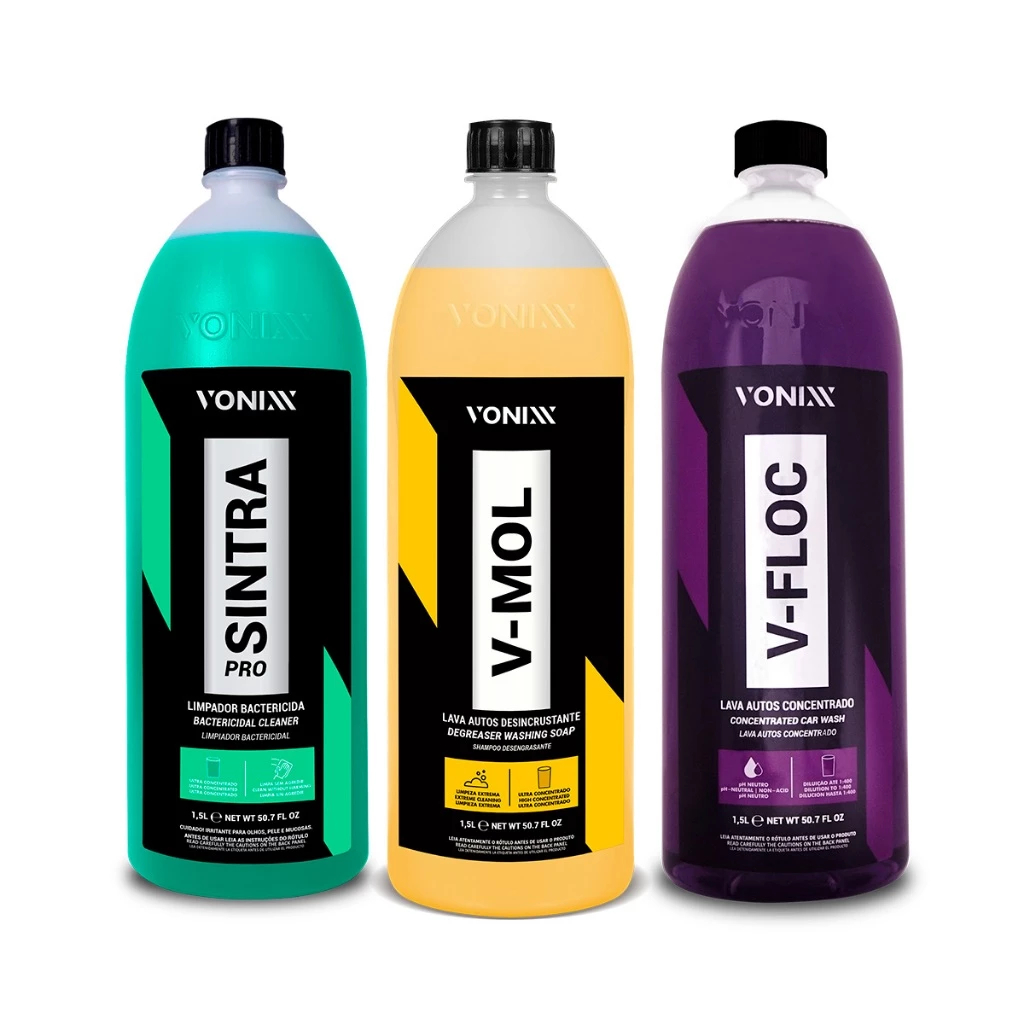 Kit V-FLOC V-MOL SINTRA PRO 1,5L Vonixx Lavagem Automotiva em Oferta na Shopee