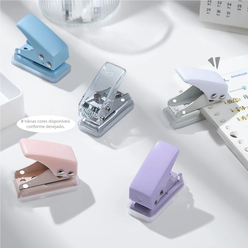 Um Mini Perfurador De Papel De Furo Único 6Mm Estudante Papelaria Diy Buraco Redondo Pequeno Manual Folhas Soltas Mini P