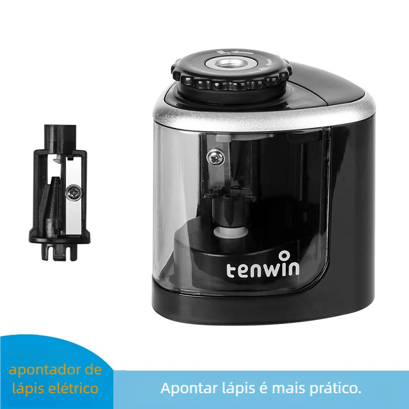 Apontador automático para lápis de 6-8mm - Estilo de mesa - Ideal para estudantes e trabalho de escritório.