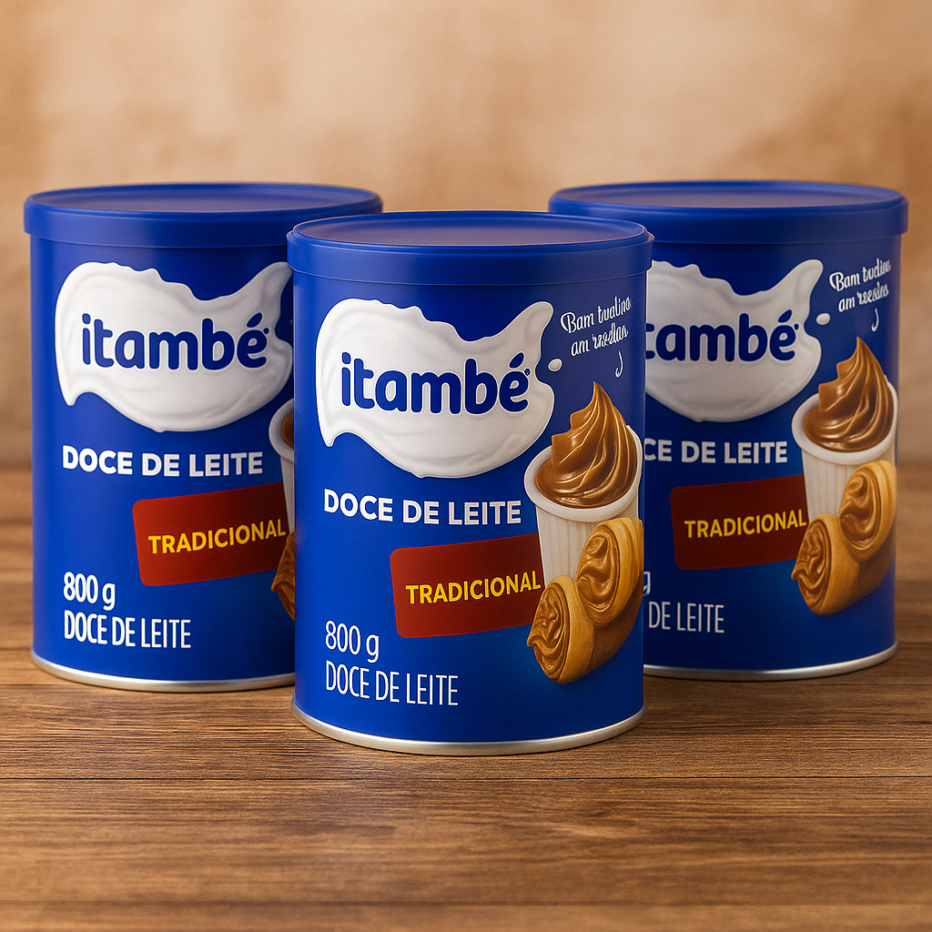 Kit com 3 Doce de Leite Itambé 800g Tradicional 🥣 Cremoso, Autêntico e Pronto para Receitas! em Oferta na Shopee
