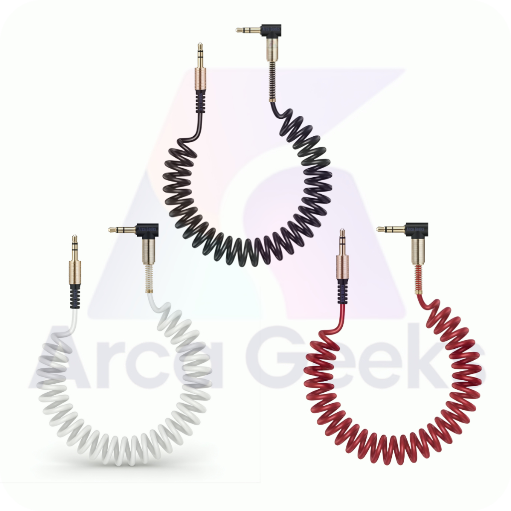 Cabo Auxiliar P2 x P2 Espiral (p2 X v22) Stereo Mp3 Mp4 Auxiliar P2 Macho 3,5mm