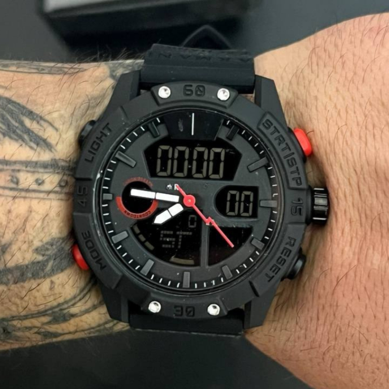 Relógio Masculino Analógico com Cronômetro: Onde Comprar | BuscaProdutos