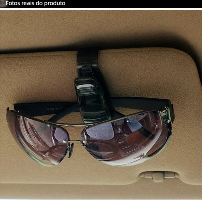 Óculos de Sol Universal para Carro – Visor Clip com Porta-Cartões e Caneta em Oferta na Shopee