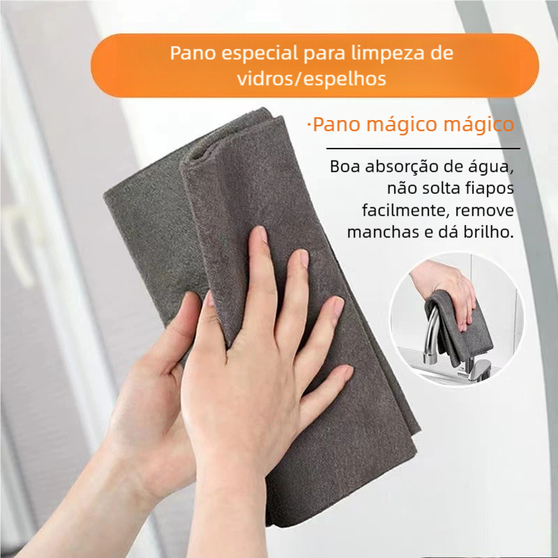 Pano de Limpeza Mágico Fibra Espessada - Sem Marca d'Água | Reutilizável 🧼 em Oferta na Shopee