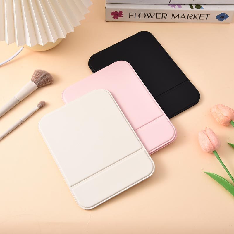 Espelho De Maquiagem Sem Moldura - 1 Peça, Bolsa Portátil Pequena Dobrável, Ideal para Beleza