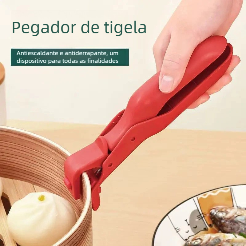 À Prova de Calor Suporte de Cozinha – Silicone Antifrição, Pegador de Tigela