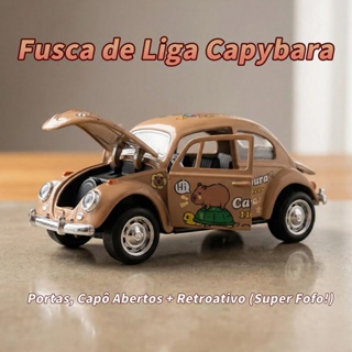 Fusca de Liga Capybara – Portas, Capô Abertos + Retroativo (Super Fofo!) em Oferta na Shopee