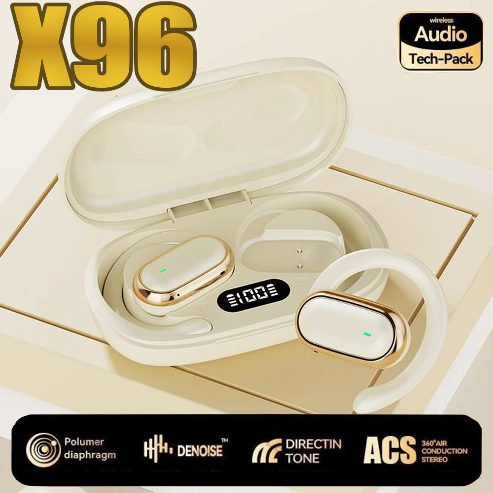 2026 X96 Fones de ouvido sem fio Bluetooth Fones de ouvido esportivos abertos Fones de ouvido para jogos