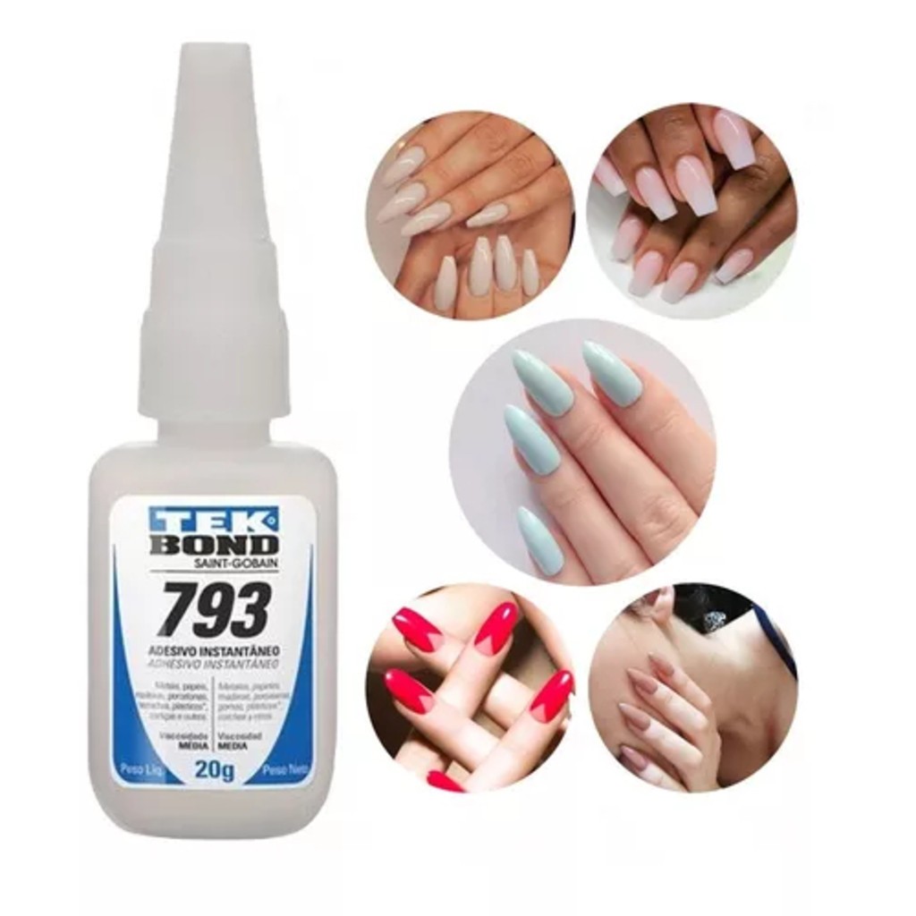 Cola Instantânea 793 20g Tek Bond Acrigel Postiça Antientupimento em Oferta na Shopee